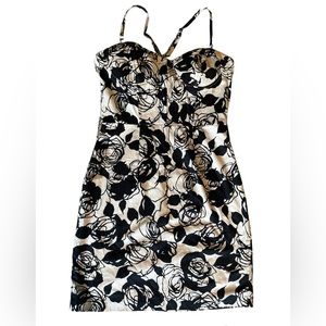 Black and White Floral Dress Size Medium